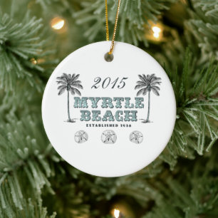 Gepersonaliseerde  Myrtle Beach South Carolina Keramisch Ornament