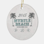 Gepersonaliseerde Myrtle Beach South Carolina Keramisch Ornament (Links)