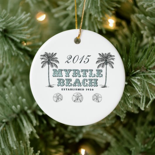 Gepersonaliseerde  Myrtle Beach South Carolina Keramisch Ornament (Boom)