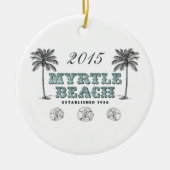 Gepersonaliseerde  Myrtle Beach South Carolina Keramisch Ornament (Voorkant)