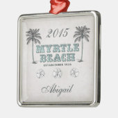 Gepersonaliseerde  Myrtle Beach South Carolina Metalen Ornament (Links)