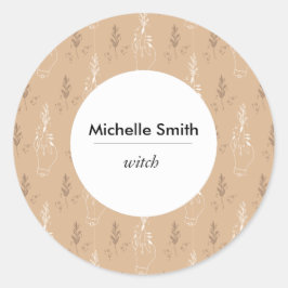 Gepersonaliseerde Mystic Bohemian Classic ronde St Sticker