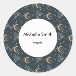 Gepersonaliseerde Mystic Bohemian Ronde Sticker
