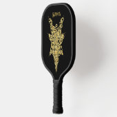 Gepersonaliseerde Mystic Gold Pickleball Paddle (Links)