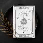Gepersonaliseerde Mystical Black White Tarot Birth Kaart