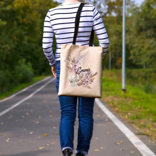 Gepersonaliseerde Mystieke Boho Lavendel Anemone M Tote Bag
