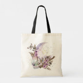 Gepersonaliseerde Mystieke Boho Lavendel Anemone M Tote Bag (Achterkant)