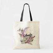 Gepersonaliseerde Mystieke Boho Lavendel Anemone M Tote Bag (Voorkant)