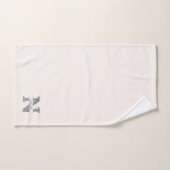 Gepersonaliseerde N Initiaal Silver Monogram Jouw  Bad Handdoek (Handdoek)
