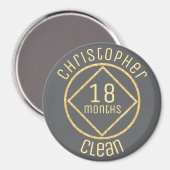 Gepersonaliseerde NA Narcotica Anoniem 18 maanden  Magneet (Voorkant / Achterkant)