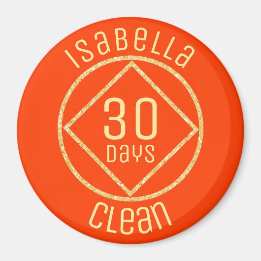 Gepersonaliseerde NA Narcotica Anoniem 30 dagen sc Magneet (Voorkant)