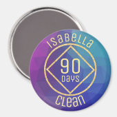 Gepersonaliseerde NA Narcotica Anonieme schone tij Magneet (Voorkant / Achterkant)