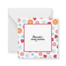 Gepersonaliseerde naaien Button Pattern Craft