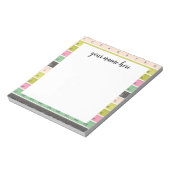 Gepersonaliseerde naaien meetband notitieblok (Linkerzijde)