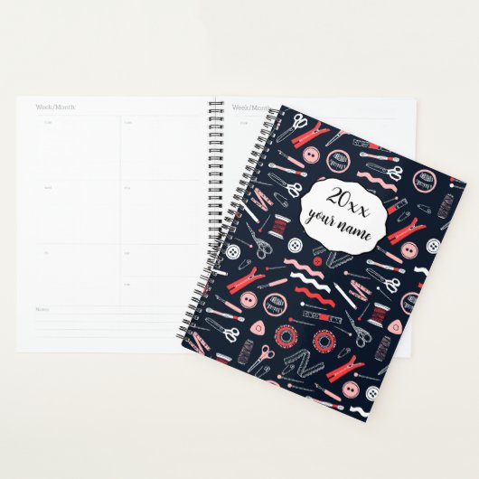 Gepersonaliseerde naaithema planner Notitieboek (Display)
