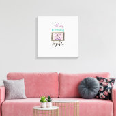 Gepersonaliseerde naam 18th Birthday Canvas Afdruk (Insitu (Woonkamer))