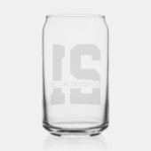 Gepersonaliseerde naam 21ste verjaardag Modern Blikvorm Glas (Achterkant)