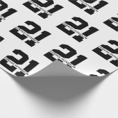Gepersonaliseerde naam 21ste verjaardag Modern Cadeaupapier (Hoek)