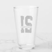Gepersonaliseerde naam 21ste verjaardag Modern Glas (Achterkant)