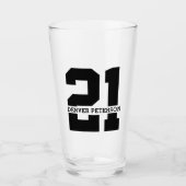 Gepersonaliseerde naam 21ste verjaardag Modern Glas (Voorkant)