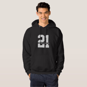 Gepersonaliseerde naam 21ste verjaardag Modern Hoodie