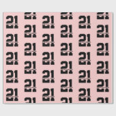 Gepersonaliseerde naam 21ste verjaardag Modern Pin Cadeaupapier (Vlak)