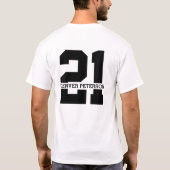 Gepersonaliseerde naam 21ste verjaardag Modern T-shirt (Achterkant)