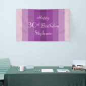 Gepersonaliseerde naam 30th 35th Verjaardag Paarse Spandoek (Beurs)