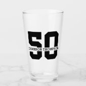 Gepersonaliseerde naam 50e verjaardag Modern Glas (Voorkant)