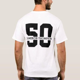 Gepersonaliseerde naam 50e verjaardag Modern T-shirt