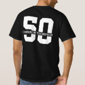 Gepersonaliseerde naam 50e verjaardag Modern T-shirt (Achterkant)