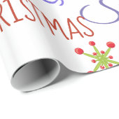 Gepersonaliseerde Naam Aangepaste Kerst Verpakking Cadeaupapier (Rol Hoek)