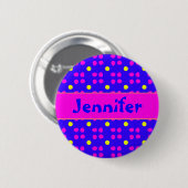 Gepersonaliseerde Naam Aangepaste Kleurrijke Badge Ronde Button 5,7 Cm (Voorkant /achterkant)