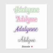 Gepersonaliseerde naam Aangepaste tijden Vier lett Sticker (Vel)