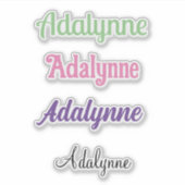 Gepersonaliseerde naam Aangepaste tijden Vier lett Sticker (Voorkant)