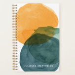 Gepersonaliseerde naam Aardse Abstracte Waterverf  Planner<br><div class="desc">Blijf in stijl georganiseerd met deze moderne ongedateerde planner, met een abstract ontwerp van de waterverf in rijke aardse tinten. De aangepaste naamfunctie maakt deze planner perfect voor studenten, professionals of iedereen die van stijlvolle organisatie houdt. Met een ongedateerd formaat kunt u het op elk moment gebruiken - ideaal voor...</div>