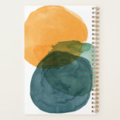 Gepersonaliseerde naam Aardse Abstracte Waterverf Planner (Achterkant)