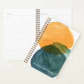 Gepersonaliseerde naam Aardse Abstracte Waterverf Planner (Display)