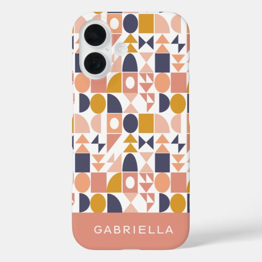 Gepersonaliseerde naam Aardse Geometrische Boho St Case-Mate iPhone Case (Achterkant)