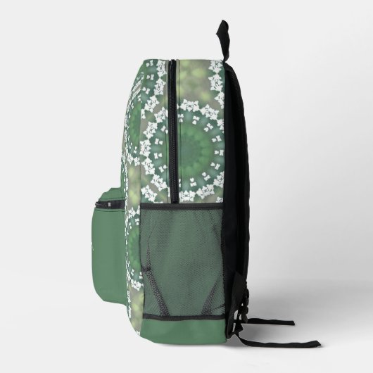 Gepersonaliseerde naam Abstract Art Spring Floral Bedrukte Rugzak (Rechts)