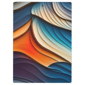 GEPERSONALISEERDE NAAM Abstracte Blauwgroen en Ora Klembord (Achterkant)