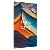 GEPERSONALISEERDE NAAM Abstracte Blauwgroen en Ora Klembord (Rechts)