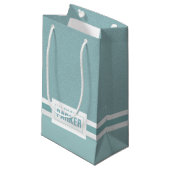 Gepersonaliseerde naam / achternaam elegante bloem klein cadeauzakje (Voorkant Gekanteld)