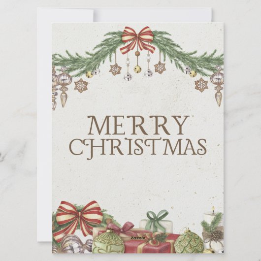 Gepersonaliseerde naam & adres Brief van de Kerstm Feestdagenkaart (Achterkant)