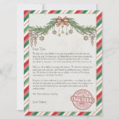 Gepersonaliseerde naam & adres Brief van de Kerstm Feestdagenkaart (Voorkant)