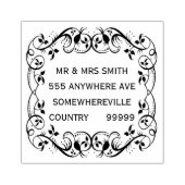 Gepersonaliseerde Naam Adres Rubber Houten Blok St Rubberstempel (Afrduk)