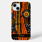 Gepersonaliseerde naam Afrikaanse print Case-Mate iPhone Case (Achterkant)