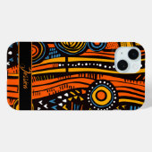 Gepersonaliseerde naam Afrikaanse print Case-Mate iPhone Case (Achterkant (horizontaal))