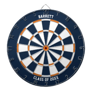 Gepersonaliseerde naam Afstuderen Cadeaus Blauw Dartbord