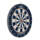 Gepersonaliseerde naam Afstuderen Cadeaus | Blauw  Dartbord (Voorkant Links)